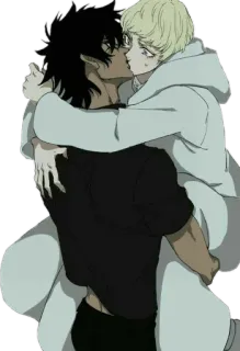 👨‍❤️‍💋‍👨 kiss, anime, love, romance, lgbt telegram sticker
