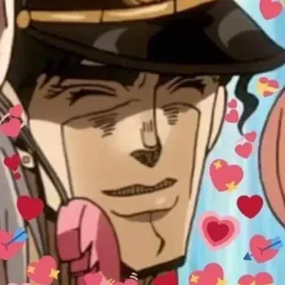 ❤️ Jotaro Kujo JoJo's Bizarre Adventure Anime, Jotaro Kujo, Jojo's Bizarre Adventure, Coeurs, Amour, Affection telegram sticker