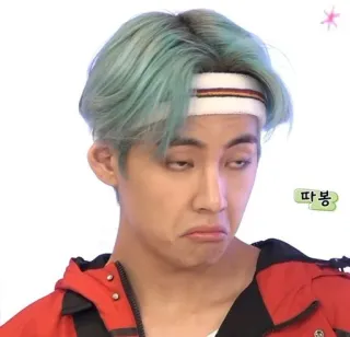 😒 V 따봉 kpop, sänger, asiatisch, meme, lustig, idol, ausdruck, promi telegram sticker
