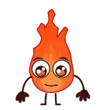 👋 Feuer, Stinkefinger, Flamme, Cartoon, Emoji, Beleidigend telegram sticker