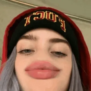 💚 FUCK offensivo, imprecazioni, parolacce, Billie Eilish, cultura pop, volgarità telegram sticker