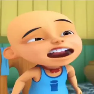 👩‍🦲 Upin Upin & Ipin Cartoon, Figur, Animation, Upin & Ipin telegram sticker