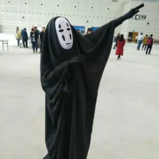 👁‍🗨 No-Face Spirited Away Senza Volto, La città incantata, Anime, Personaggio, Costume, Fantasma, Maschera telegram sticker