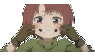 😀 anime, girl, smile, uniform, character whatsapp sticker