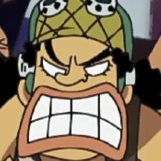 🤬 Usopp One Piece one piece, usopp, anime, mangá, desenho animado, zangado, expressão facial telegram sticker