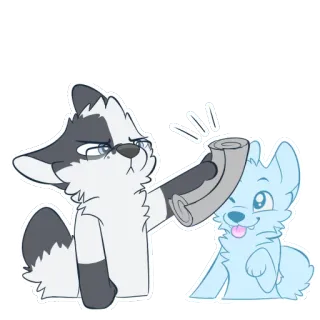 🗞 漫画, 動物, 犬, 怒り telegram sticker