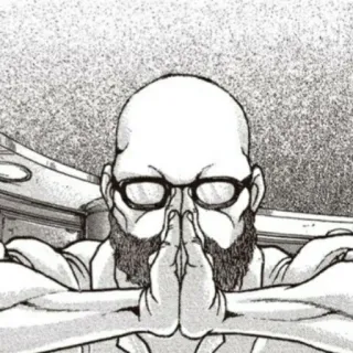 🙏 Yuichiro Hanma Baki Kampfsport, Anime, Manga, Kämpfer, Ernst telegram sticker