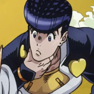 🤔 Josuke Higashikata JoJo's Bizarre Adventure anime, manga, jojo, josuke, higashikata, diamond is unbreakable telegram sticker