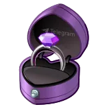π Telegram ring, verloving, diamant, paars, telegram, sieraden whatsapp sticker