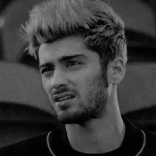 😕 Zayn Malik promi, sänger, mann, porträt, schwarzweiss telegram sticker