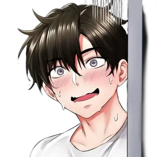😂 anime, zmartwiony, spocony, rumieniący się telegram sticker