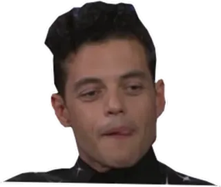 😋 Rami Malek ator, celebridade, retrato, homem, rosto telegram sticker