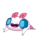 😂 Dessin animé, Mignon, Animal, Rose, Yeux whatsapp sticker