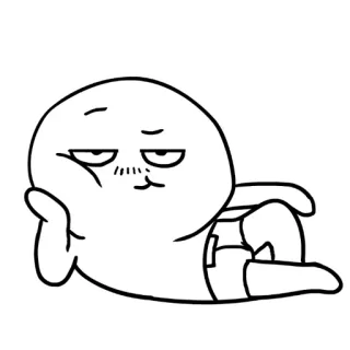 😘 cartoon, character, funny, bored, cute telegram sticker
