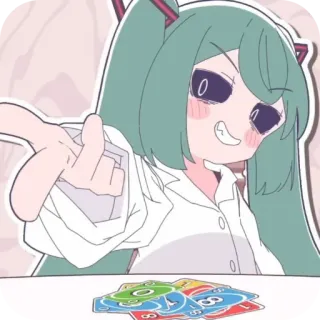 👆 Hatsune Miku Vocaloid telegram sticker