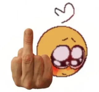 🥺 Dito medio, Emoji, Offensivo, Gesto telegram sticker