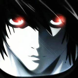 📓 L Lawliet Death Note Аниме, Манга, Детектив, Интеллектуал, L, Лоулайт, Тетрадь смерти telegram sticker