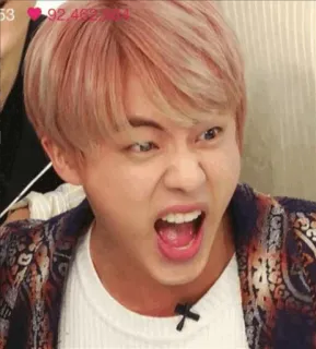 😱 Jin K-pop, muziek, zanger, artiest, beroemdheid telegram sticker