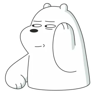 😎 Ice Bear We Bare Bears Oso polar, We Bare Bears, Dibujos animados, Oso, Oso blanco, Animación telegram sticker