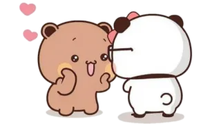 🫖 lindo, amor, oso, corazones, dibujos animados, animales telegram sticker