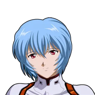 🙂 Rei Ayanami Neon Genesis Evangelion Anime, Personnage, Rei Ayanami, Neon Genesis Evangelion, Manga telegram sticker