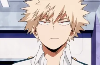 🕸 Katsuki Bakugo My Hero Academia อนิเมะ, บาคุโก, มายฮีโร่ อคาเดเมีย, การ์ตูน, แอนิเมชั่น, ตัวละคร telegram sticker