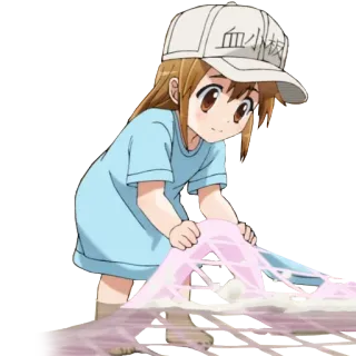 🌊 Platelet Cells at Work! 血小板 Anime, Células, Plaqueta, Sangue, Desenho animado telegram sticker