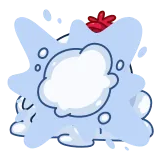 😤 Мультфильм, Капля, Грустный, Снег whatsapp sticker