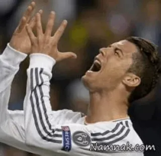 😡 Cristiano Ronaldo Namnak.com soccer, celebration, sports, player, athlete, Ronaldo telegram sticker