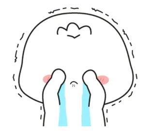 💭 crying, sad, tears, upset, cartoon, character telegram sticker