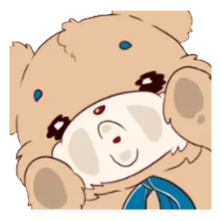 😘 orso, carino, adorabile, sticker, cartone animato telegram sticker