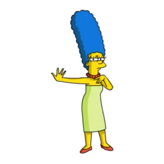 👈 Marge Simpson The Simpsons cartoon, marge, simpson, yellow, blue hair telegram sticker