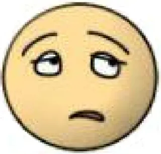 😒 Emoji, Expressão, entediado, rosto, amarelo, Adesivo telegram sticker