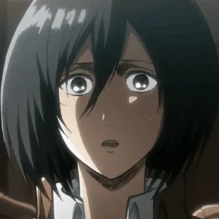 ❤️ Mikasa Ackerman Attack on Titan อนิเมะ, ตัวละคร, ผ่าพิภพไททัน, มิคาสะ, มิคาสะ แอคเคอร์แมน, จริงจัง, ภาพเหมือน whatsapp sticker
