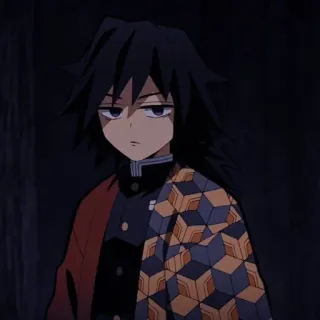 🌊 Giyu Tomioka Demon Slayer Аниме, Клинок, рассекающий демонов, Гию Томиока, Персонаж telegram sticker