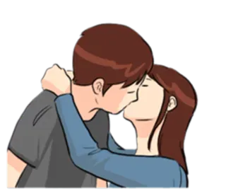 💏 亲吻, 爱, 情侣, 浪漫, 爱意, 拥抱 whatsapp sticker