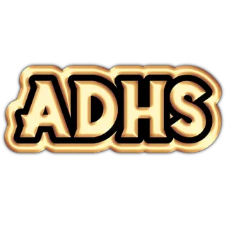 🤪 ADHS 多动症, 文字, 标志 telegram sticker