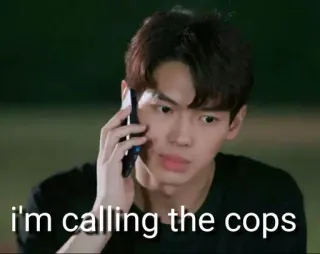 👮‍♂️ i'm calling the cops Meme, Chamando a polícia, Preocupado, Telefone, Homem, Sério telegram sticker
