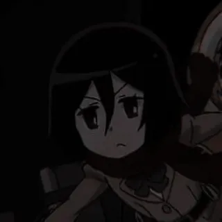 🀄 Mikasa Ackerman Attack on Titan Anime, Cartoon, Mikasa, L'Attaque des Titans, AOT, Manga telegram sticker