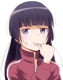 🕙 Anime, Charakter, Mädchen, Lustig, Aufkleber whatsapp sticker
