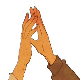 ✋ tangan, ilustrasi, bertepuk tangan, tepuk tangan telegram sticker