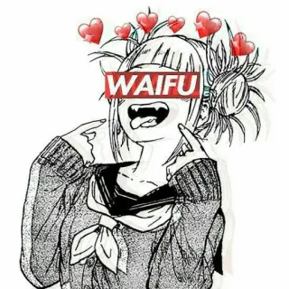 🧧 Himiko Toga My Hero Academia WAIFU Anime, Corazones, Waifu, Chica, Lindo telegram sticker