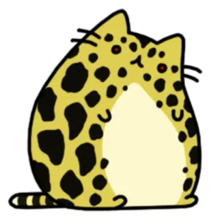 😕 고양이, 표범, 동물, 귀여운, 만화, 스티커, 고양이과 whatsapp sticker