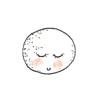 ☺️ луна, лицо, милый, сонный, наклейка, простой telegram sticker