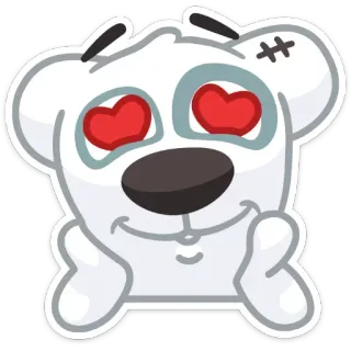 😍 медведь, мультфильм, любовь, милый, сердечки, любовь, счастливый whatsapp sticker
