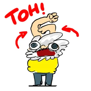 👎 TOH! Kreskówka, Śmieszne, Naklejka telegram sticker