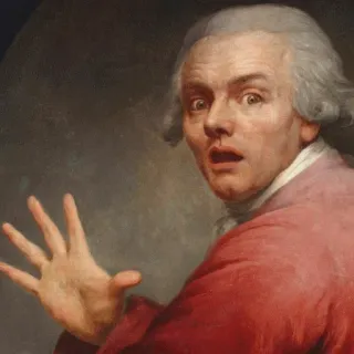 😧 portrait, art, painting, expression, shocked, historical telegram sticker