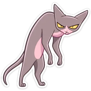 😡 cat, sphynx, angry, pet, animal, cartoon telegram sticker