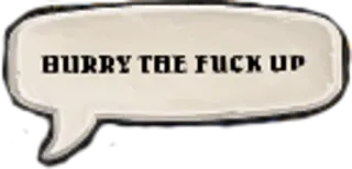 🏃 HURRY THE FUCK UP texte, offensant, bulle de dialogue whatsapp sticker