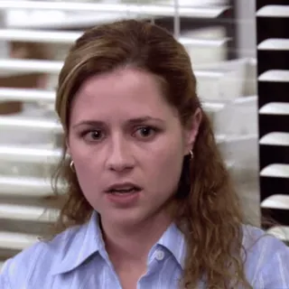 😨 Pam Beesly The Office Pam, Beesly, The Office, NBC, TV Show, comedy telegram sticker